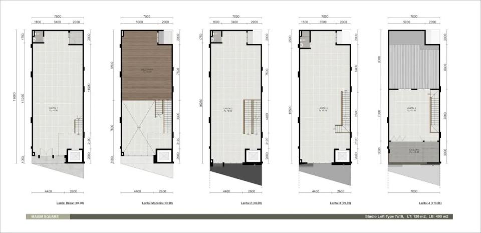 Maxim Square Tipe Studio Loft 7x18 at Paramount Land Gading Serpong